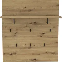 Forte Garderobenpaneel Trondheim 90 x 100 x 30 cm Braun Eiche