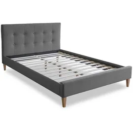 Homestyle4u Polsterbett 180 x 200 cm Grau