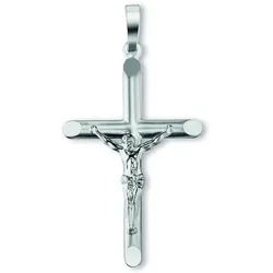 Kreuzkette ONE ELEMENT "Halskette - Kreuzkette mit Kreuz Anhänger aus 925 Silber", silber, Halsketten, Damen, Silber 925 (Sterlingsilber), stufenlos verstellbare Halskette bis 45 cm