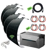 myvoltaics Ultraleicht Balkonkraftwerk 1240W mit Speicher 4 leichte Solarmodule (nur 5kg) – Anker Solarbank 2 PRO – Steuerungseinheit mit WLAN integriert –