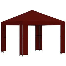 vidaXL Pavillon 3 x 3 m inkl. 4 Seitenteile Bordeauxrot
