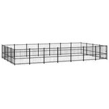 vidaXL Outdoor-Hundezwinger 26,35 m2 Stahl Schwarz