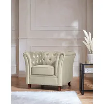 Home Affaire Chesterfield-Sessel »Reims Cocktailsessel, Sessel« mit echter Chesterfield-Knopfheftung, hochwertige Verarbeitung beige