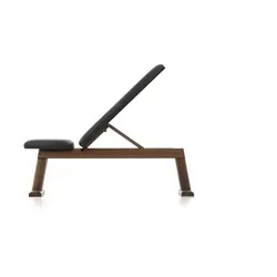 NOHrD WeightBench Nussbaum Kunstleder schwarz Hantelbank aus Holz