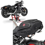 Set: Hebebühne Midlift L passend für Chopper / Custombike bis 680 kg in rot ConStands mit Motorrad Hecktasche X50 hinten 50Ltr sw CB38625