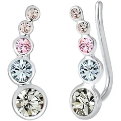 Elli Earclimber Geo Kristalle 925 Silber Hellblau Damen 