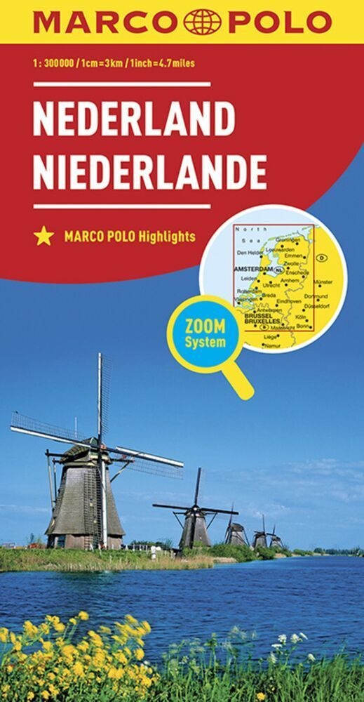 Marco Polo Länderkarte Niederlande 1:300.000. Nederland / Netherland / Pays-Bas - MARCO POLO Länderkarte Niederlande 1:300.000. Nederland / Netherland