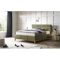 LEONIQUE »Balaine« mit Lattenrost, Bettkasten, auch mit 7-Zonen-Taschenfederkernmatratze grün