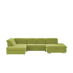 Lounge Collection Wohnlandschaft mit verschiedenen Funktionen Spencer , grün , Maße (cm): B: 382 H: 102 T: 260.0