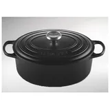 Le Creuset Signature Bräter oval 40 cm schwarz, Emaille dunkel