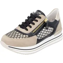 remonte Plateausneaker Damen Weite E Beige/Schwarz 41