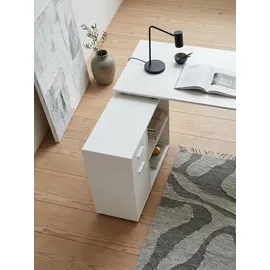 KADIMA DESIGN Eckschreibtisch mit Regal Modern DESIGN Weiß 120x107x75 cm,
