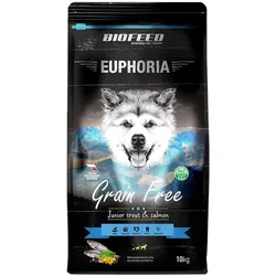 BIOFEED EUPHORIA Gluten Free Forelle & Lachs Mono-Protein für junge Hunde mittlerer und großer Rassen 10 kg