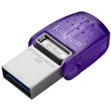 Kingston DataTraveler microDuo 3C USB-Stick Retail 64 GB Edelstahl, Violett DTDUO3CG3/64GB USB-A (USB 3.2 Gen 1), USB-C®