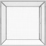vidaXL Katzenkäfig 1,5x1,5x1,5 m Grau/Silber