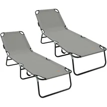 vidaXL Klappliegen 2 Stk Grau