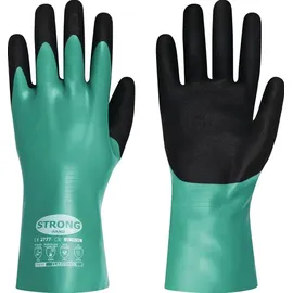 strongHand Chemiehandschuhe CLARINGTON Gr.10 grün/schwarz EN 407/EN 388/EN 374