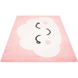 Carpet City Kinderteppich »Bubble Kids 1324«, rechteckig, Spielteppich, Wolke, Weicher Flor, Pflegeleicht, Kinderzimmer, rosa