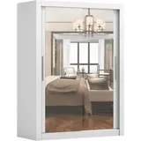 Möblo Schiebetürenschrank, Weiß, Metall, Rechteckig, 180x215x64 cm, Schlafzimmer, Kleiderschränke, Schwebetürenschränke