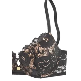 JETTE Push-up-BH Damen schwarz-caramel Gr.80C