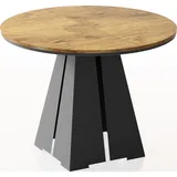 WFL GROUP Esstisch Eiche, Holzwerkstoff, 8-Sitzer, Rund,Rund, 100x76x100 cm, Esszimmer Tische, Esstische