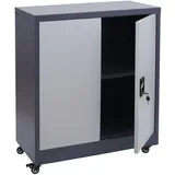 Mendler HWC-O50 Aktenschrank 98x80x40 cm dunkelgrau