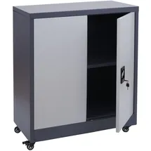 Mendler HWC-O50 Aktenschrank 98x80x40 cm dunkelgrau