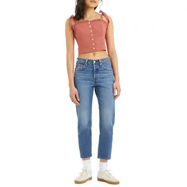 Levi's 501 Crop Jeans in mittelblau mit 7⁄8 Länge-W26 / L30