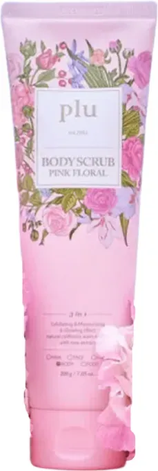 PLU Body Scrub Pink Floral 3 In 1 200g