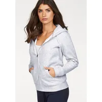 FRUIT OF THE LOOM Kapuzensweatshirt »Lady-Fit Premium hooded Sweat Jacket«, Gr. L (40), grau, , 799276-L