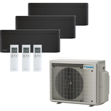 DAIKIN Stylish Klimaanlage | 3x CTXA15CB | Mattschwarz | 3x 1,5 kW