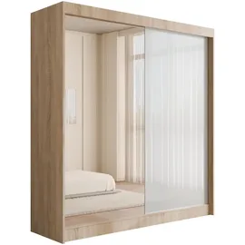 altdecor Schiebetürenschrank VESLI 200 x 215 x 61 cm Beige