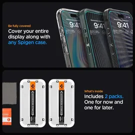 SPIGEN Glas.tR EZ Fit 2 Pack transparency iPhone 15 Pro
