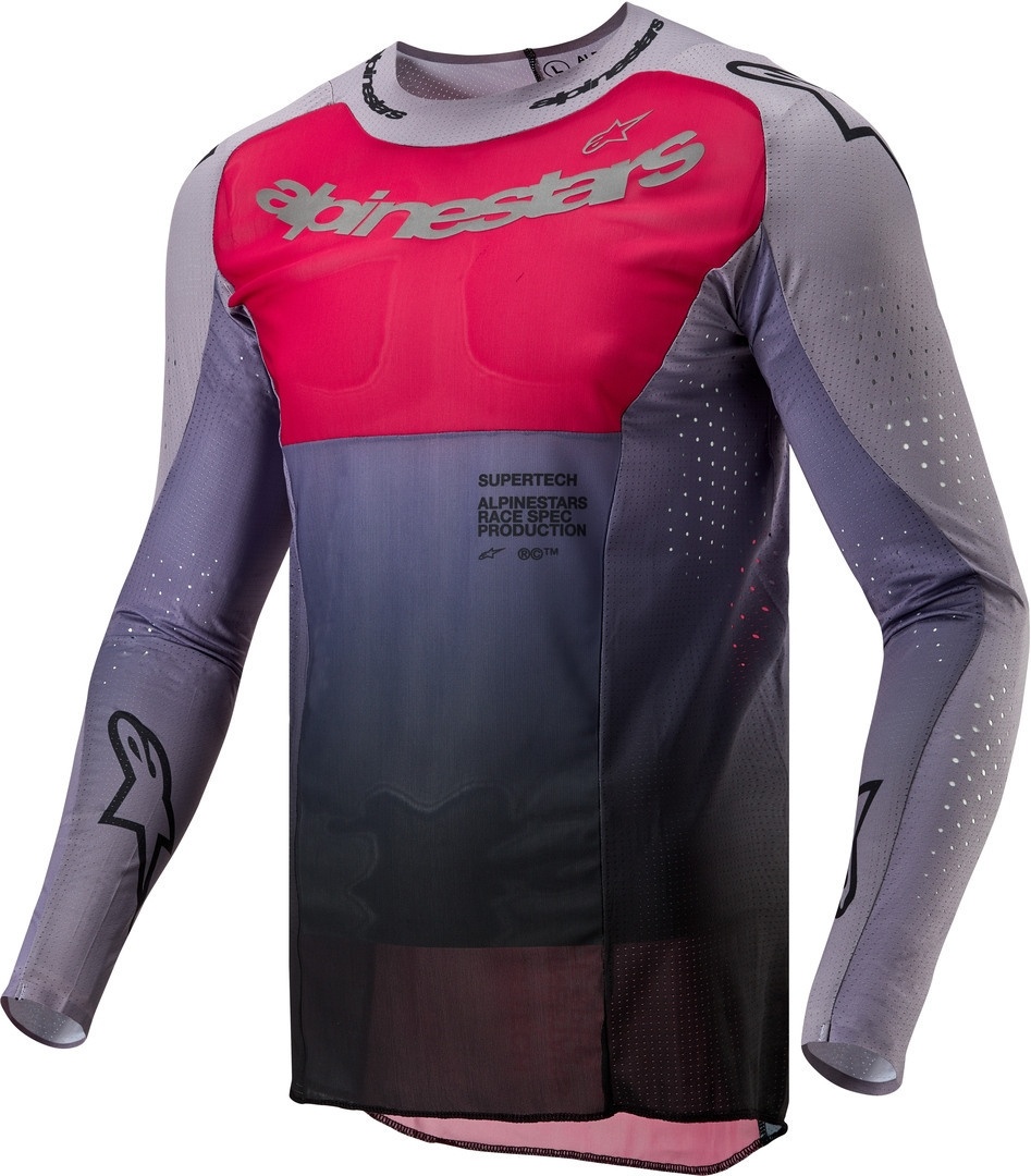 Alpinestars Supertech Dade Motorcross shirt, rood-donkerrood, M