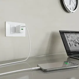 PURO PROLITE 25W USB-A / USB-C Wandladegerät - Weiß
