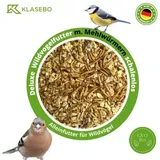 KLASEBO 20 kg Vogelfutter mit Mehlwürmern schalenlos für Wildvögel