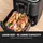 KUPU Heißluftfritteuse, 6L Airfryer, 360°Luftzirkulationstechnologie, 6-in-1 Kompakte Heissluftfritteuse, spülmaschinenfeste Körbe, 1500W - Schwarz