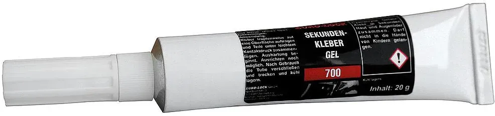 Sekundenkleber EURO-LOCK E 700 GEL (spaltfüllend), 20g Tube