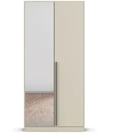 Rauch »Alba« Kleiderschrank 2-türig, mit Spiegel, Farbe beige - Holz / Holz