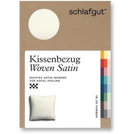 schlafgut Kissenbezug Woven Satin 40 x 40 cm Gelb