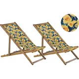 Beliani Gartenliege 54 x 70 x 97 cm Hellbraun