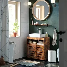 VASAGLE Waschtischunterschrank ohne Waschbecken braun 60,0 x 30,0 x 63,0 cm