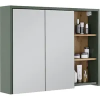 Vicco Badspiegelschrank Viola, Grün/Artisan, 100 x 75 cm mit