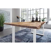 Möbelliebling Esstisch Baumkante massiv Akazie eichefarben 240 x 100