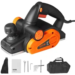 VEVOR Elektrohobel 710 W Handhobel Elektrisch 16500 U/min Handhobelmaschine 82,55 mm Hobelbreite Elektro Hobelmaschine 2 mm Schnitttiefe inkl. Parallelanschlag