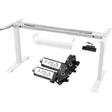 FANZTOOL Höhenverstellbarer Schreibtisch Gestell mit Bosch Motoren, höhenverstellbar, Memory, USB, Kabelwanne, Weiß
