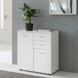 KADIMA DESIGN Kommode Sideboard, 2 Türen und 2 Schubladen, kratzfeste Melaminharz-Beschichtung.