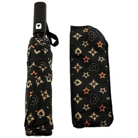 SUSINO Taschenschirme mit Schutzhülle  stilvoll & robust gegen Wind und Wetter Schwarz