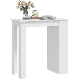 vidaXL Bartisch mit Ablagefläche 102 x 50 x 103,5 cm Weiß