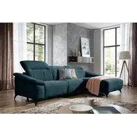 99rooms Gabbiana Ecksofa Strukturstoff INARI Türkis Rechts